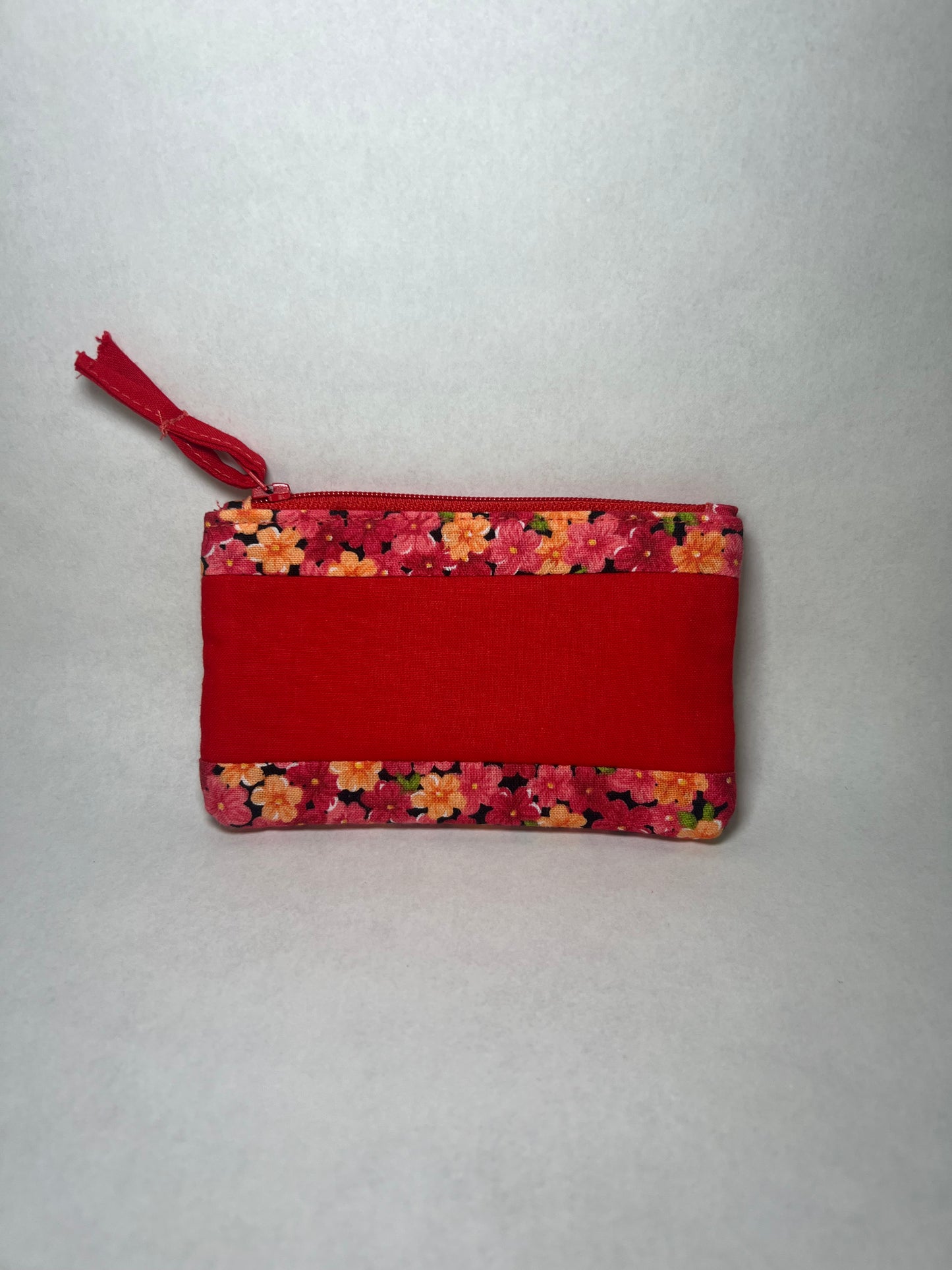 Coral Floral Pouch #1